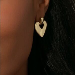NEW Uncommon James Gold Declaration Of Love Heart Earrings